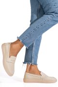 MOCASINI BEJ PIELE NATURALA 3SP701