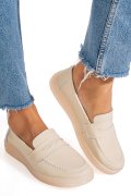 MOCASINI BEJ PIELE NATURALA 3SP701
