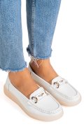 MOCASINI ALBI PIELE NATURALA 3SP702