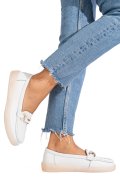 MOCASINI ALBI PIELE NATURALA 3SP702