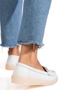 MOCASINI ALBI PIELE NATURALA 3SP702
