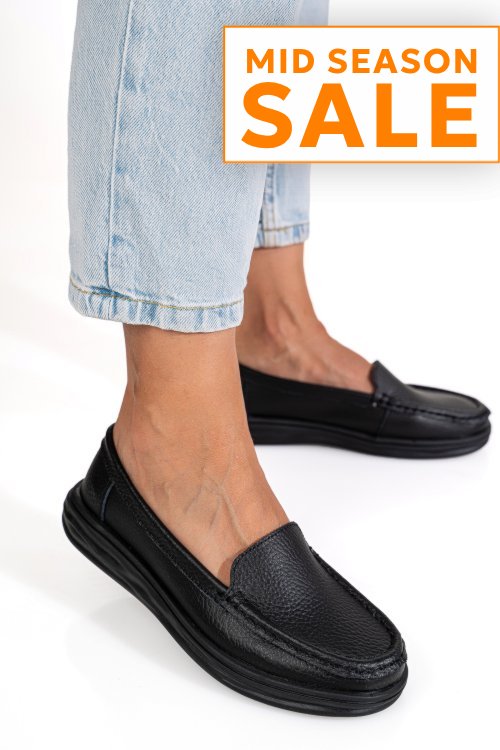 Mocasini negri piele naturla 3sp700