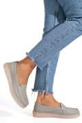 MOCASINI GRI PIELE NATURLA 3SP700
