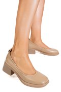 PANTOFI BEJ PIELE NATURALA AS77N490
