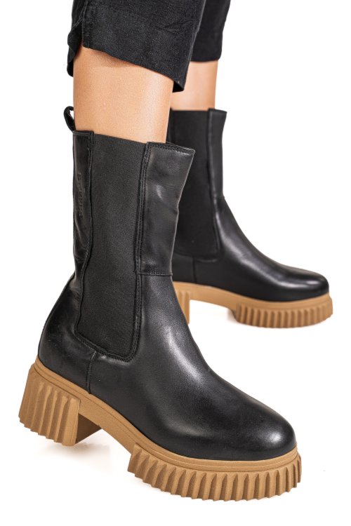 Ghete negre piele naturala 1076029