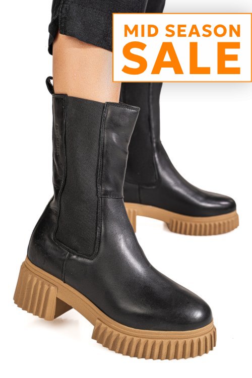 Ghete negre piele naturala 1076029