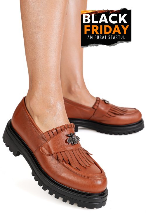 Mocasini maro piele naturala 1s77351