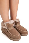CIZME TAUPE PIELE NATURALA INTOARSA IS771220
