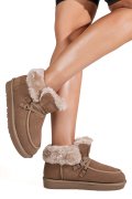 CIZME TAUPE PIELE NATURALA INTOARSA IS771220