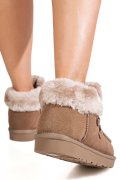CIZME TAUPE PIELE NATURALA INTOARSA IS771220