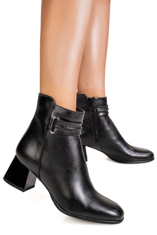 Botine negre piele naturala 2s7784