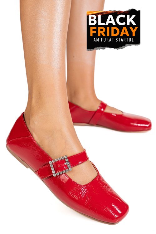 Balerini rosii piele naturala es77m8966