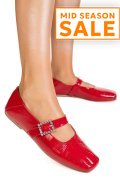 BALERINI ROSII PIELE NATURALA ES77M8966