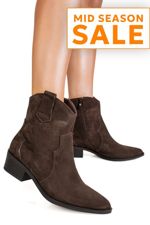 Ghete brown piele naturala nc1362