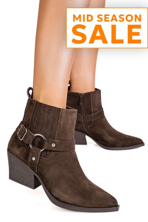 Ghete brown piele naturala nspc1360