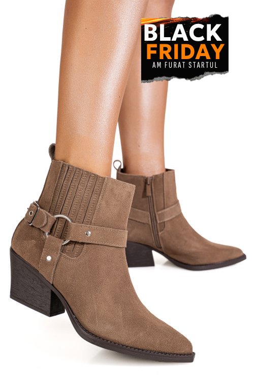 Ghete khaki piele naturala nspc1360