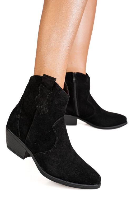 Ghete black piele naturala jspj87p