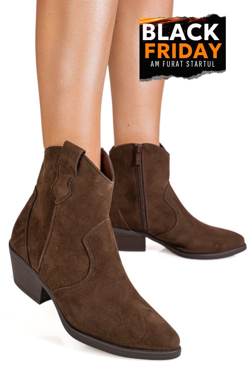 Ghete brown piele naturala jspj87p