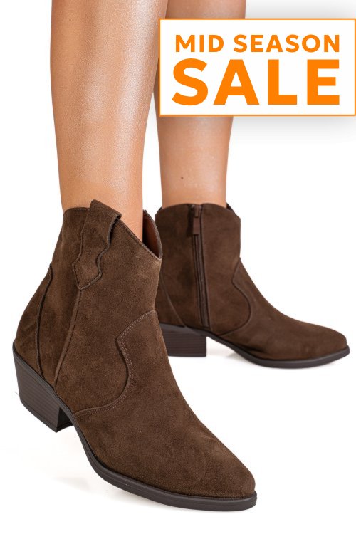 Ghete brown piele naturala jspj87p