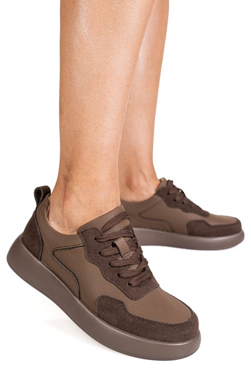 Pantofi sport coffe piele naturala tpc2651