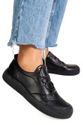 PANTOFI SPORT NEGRI PIELE NATURALA 4S7721