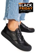 PANTOFI SPORT NEGRI PIELE NATURALA 4S7721