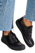 PANTOFI SPORT NEGRI PIELE NATURALA 4S7721
