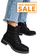 GHETE NEGRE PIELE NATURALA CS77A001