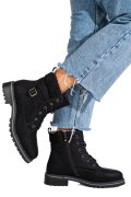 GHETE NEGRE PIELE NATURALA CS77A001