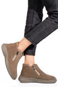 GHETE GRI PIELE NATURALA INTOARSA 3PC119