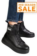 GHETE NEGRE PIELE NATURALA F001886