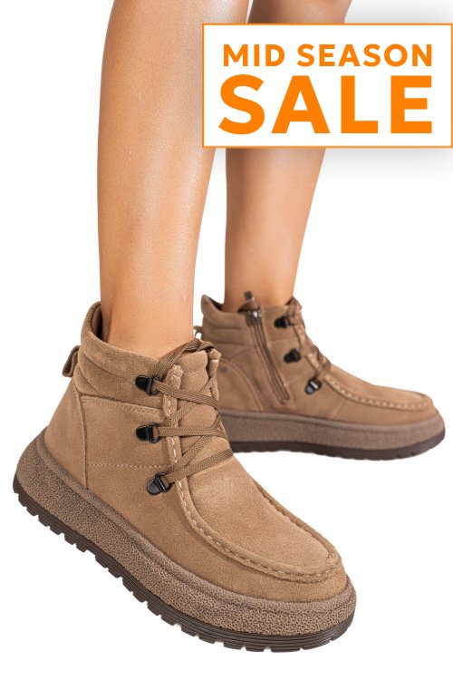 Ghete khaki piele naturala intoarsa js77y7950