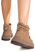 GHETE KHAKI PIELE NATURALA INTOARSA JS77Y7950