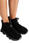 GHETE NEGRE PIELE NATURALA INTOARSA JS77Y7911