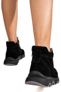 GHETE NEGRE PIELE NATURALA INTOARSA JS77Y7911