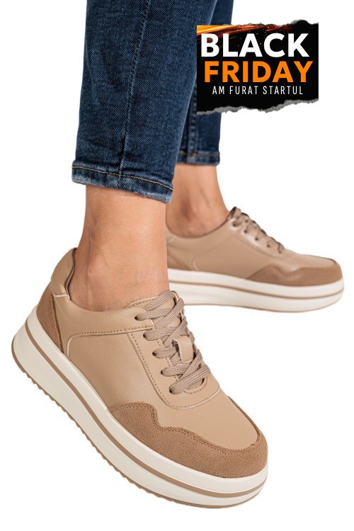 Pantofi sport khaki piele naturala tpc2647