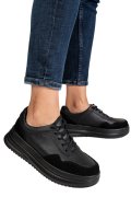 PANTOFI SPORT NEGRI PIELE NATURALA TPC2647