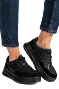 PANTOFI SPORT NEGRI PIELE NATURALA TPC2647