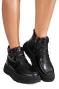 GHETE NEGRE PIELE NATURALA JS77Y7950