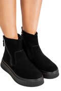 GHETE NEGRE PIELE NATURALA INTOARSA TS777007