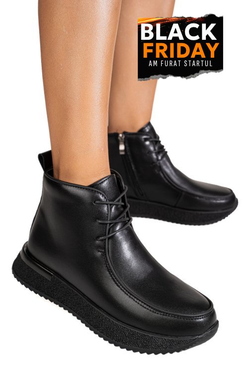 Ghete negre piele naturala js77y8070