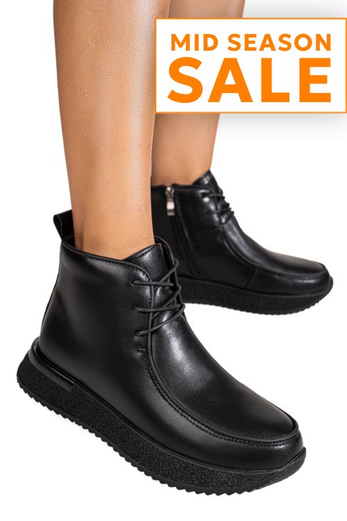 Ghete negre piele naturala js77y8070