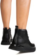 GHETE NEGRE PIELE NATURALA JS77Y8070