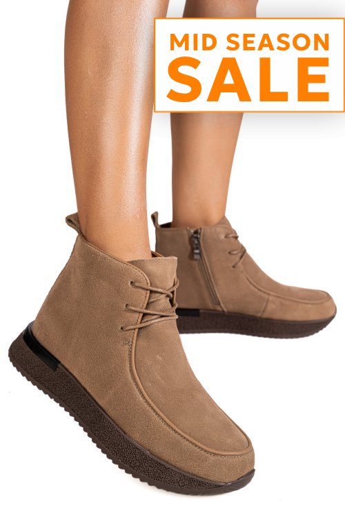 Ghete khaki piele naturala intoarsa js77y8070