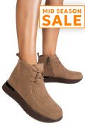 GHETE KHAKI PIELE NATURALA INTOARSA JS77Y8070