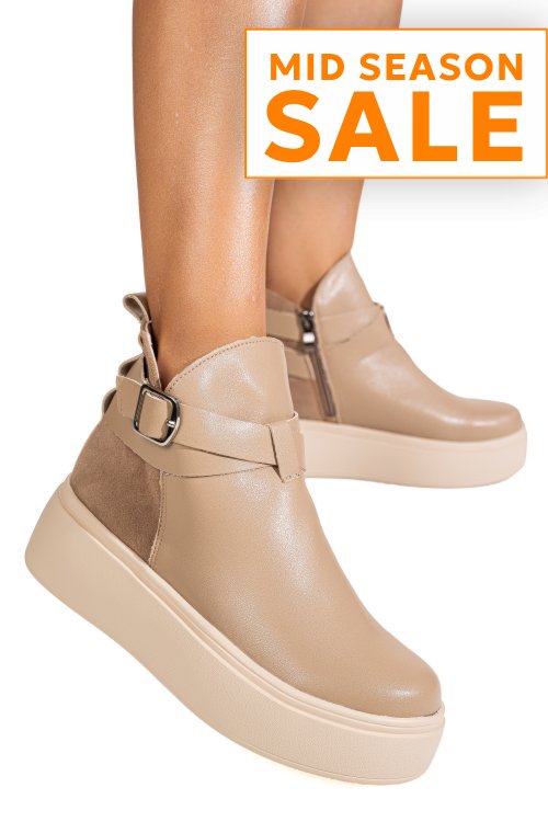 Ghete khaki piele naturala ts777000