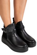 GHETE NEGRE PIELE NATURALA TS777000