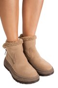 GHETE CAMEL PIELE NATURALA INTOARSA JS77Y7955