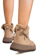 GHETE CAMEL PIELE NATURALA INTOARSA JS77Y7955