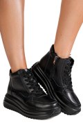 GHETE NEGRE PIELE NATURALA TS772626